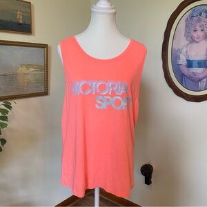 Victoria’s Secret Sport • Bright Coral Tank Top • Size L • EUC